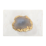Sagebrook Home 18862 Marble, 6X4 Box with Agate Top, Multi
