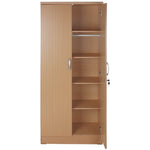 Better Home Products NW104-Beech Harmony Wood Two Door Armoire Wardrobe Cabinet Beech Maple