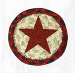 Red star printed coaster 5x5 inches