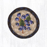 Rustic Farmhouse Jute Coaster – Blueberry Print for Country Kitchens (5