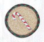 Festive candy cane coaster farmhouse holiday table mat