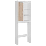 3409-ACE-WHT-OAK Ace Over-the-Toilet Storage Shelf In White & Natural Oak