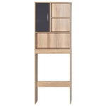 Better Home Products 3412-ACE-WHT-OAK Ace Over-the-Toilet Storage Organizer In White & Natural Oak