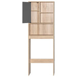 3412-ACE-WHT-OAK Ace Over-the-Toilet Storage Organizer In White & Natural Oak