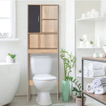 Over-the-Toilet Storage Organizer In White & Natural Oak