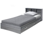 Better Home Products CBBK-46-Gry California Wooden Full Captains Bed In Gray