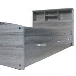 Better Home CBBK-46-Gry California Wooden Full Captains Bed In Gray