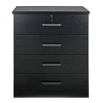Better Home LD4-LIZ-BLK Liz Super Jumbo 4 Drawer Storage Chest Dresser In Black