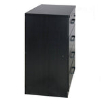 Better Home Products LD4-LIZ-BLK Liz Super Jumbo 4 Drawer Storage Chest Dresser In Black