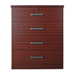 Better Home Products LD4-LIZ-MAH Liz Super Jumbo 4 Drawer Storage Chest Dresser In Mahogany