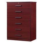 Better Home LD6-LIZ-MAH Liz Super Jumbo 6 Drawer Storage Chest Dresser In Mahogany