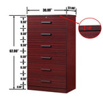 Better Home Liz Super Jumbo 6 Drawer Storage Chest Dresser In Mahogany