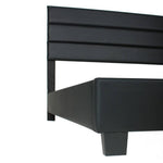 NAPOLI-46-BLK Napoli Faux Leather Upholstered Platform Bed Full Black