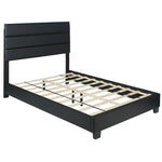 Napoli Faux Leather Upholstered Platform Bed Full Black