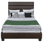 NAPOLI-46-TOB Napoli Faux Leather Upholstered Platform Bed Full Tobacco