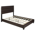 Napoli Faux Leather Upholstered Platform Bed Full Tobacco