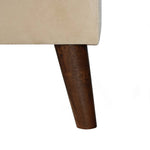 Roza Velvet Upholstered Queen Bed With Headboard Champaign