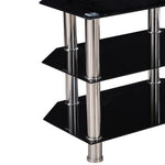 Bruckner Tempered Glass TV Stand For 40-inch TV In Black