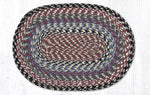 Earth Rugs C-43 Burgundy/Blue/Gray Oval Placemat