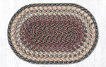 Earth Rugs C-57 Burgundy/Gray/Cream Oval Placemat