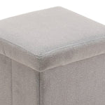 Benzara Fabric Upholstered Wooden Frame Foldable Storage Ottoman, Gray