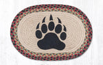 “Earth Rugs Bear Paw Oval Placemat 13x19 rustic cabin dining table accent”