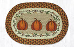 harvest pumpkin oval braided placemat