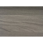 Benzara Square Wooden Frame Mirror with Grain Details, Dark Gray and Silver