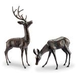 Woodland Style Meadow Wanderers Garden Sculptures Pair