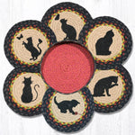 Cat Lover Trivets – Earth Rugs Braided Jute Set in Decorative Basket