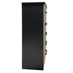 5 Drawer Chest Of Drawers In Black Silver & Gray Oak