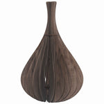 Benzara 60 Watt Teardrop Shape Wooden Ceiling Pendant, Walnut Brown