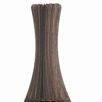 Benzara 60 Watt Teardrop Shape Wooden Ceiling Pendant, Walnut Brown