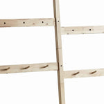 Benzara Center Partitioned Wooden Garment Rack with Peg Hooks, Light Brown