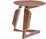 Benzara Modern Style Wooden End Table with Pointed V Shape Base, Brown