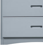 Benzara Transitional Wooden Chest with 4 Drawers and Recessed Handles, Gray