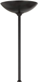 Benzara Metal Torchiere Lamp with 36 Watt LED and Pole Dimmer Switch, Black