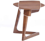 Benzara Modern Style Wooden End Table with Pointed V Shape Base, Brown