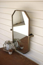 Modern Geometric Gold Wall Mirror with Adjustable Bracket