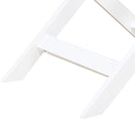 Benzara Transitional Style Wooden Chairside Table with Cross Base Legs, White