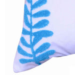 Benzara 18 X 18 Inch Cotton Pillow with Sprig Pattern Embroidery, Set of 2, Multicolor