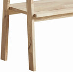 Benzara Wooden Console Table with 2 Open Compartments, Natural Brown