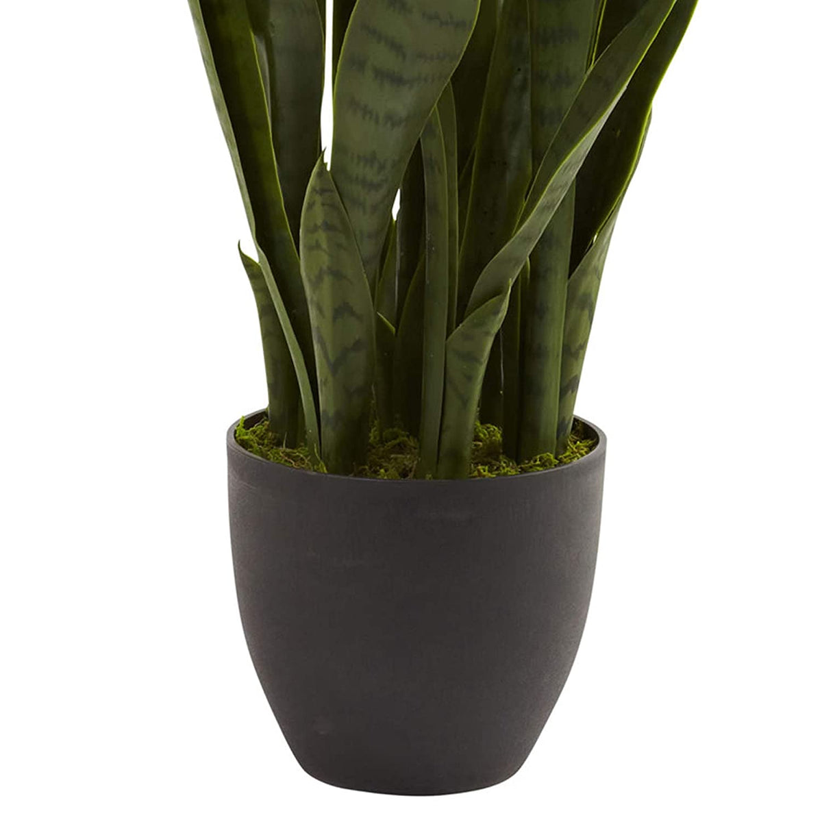 nearly natural sansevieria with black planter Nearly Natural Sansevieria with Black Planter