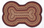 DB-371 Black Cherry/Chocolate/Cream Large Dog Bone Braided Rug