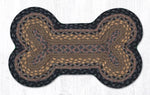 Earth Rugs DB-99 Brown/Black/Charcoal Medium Dog Bone Braided Rug