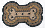 Earth Rugs DBP-99 Black Stars Dog Bone Braided Rug
