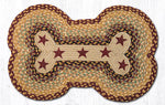 Earth Rugs DBP-357 Burgundy Stars Dog Bone Braided Rug