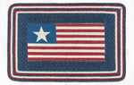 Earth Rugs American Flag Oblong Patch 20x30 Handcrafted Jute Patriotic Accent Rug