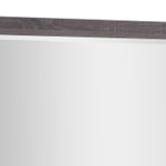Benzara Transitional Style Rectangular Wooden Frame Mirror, Distressed Gray