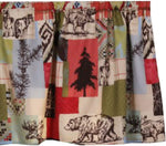 Benzara Finlay Lined Polyester Valance with Wildlife Prints and 2 Inch Header, Multicolor